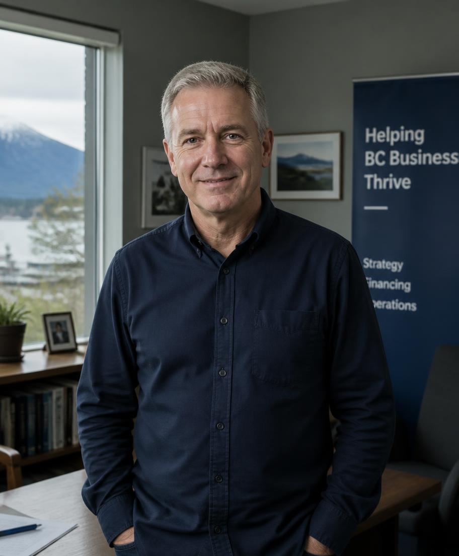 Portrait of the adviser in his office in British Columbia